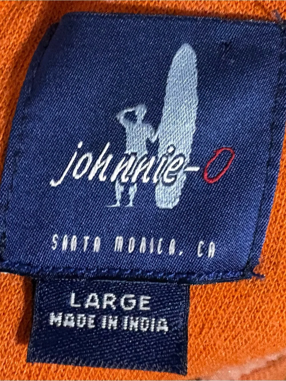 johnnie-O Men's Burnt Orange Crewneck Sweater